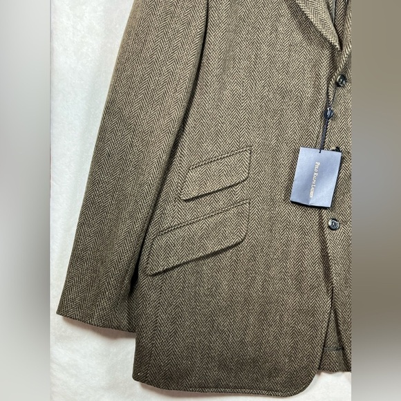 NWT NOS Polo Ralph Lauren XL Made in Italy Harris Tweed 100% Wool Sports Coat - Picture 4 of 15